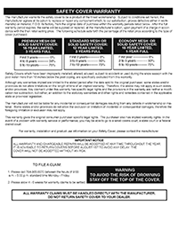 TechInfo Safety Cover Warranty