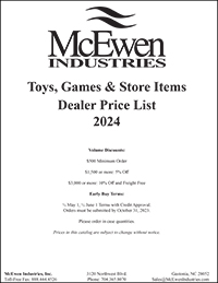 2024 Toy Price List Cover | McEwen Industries